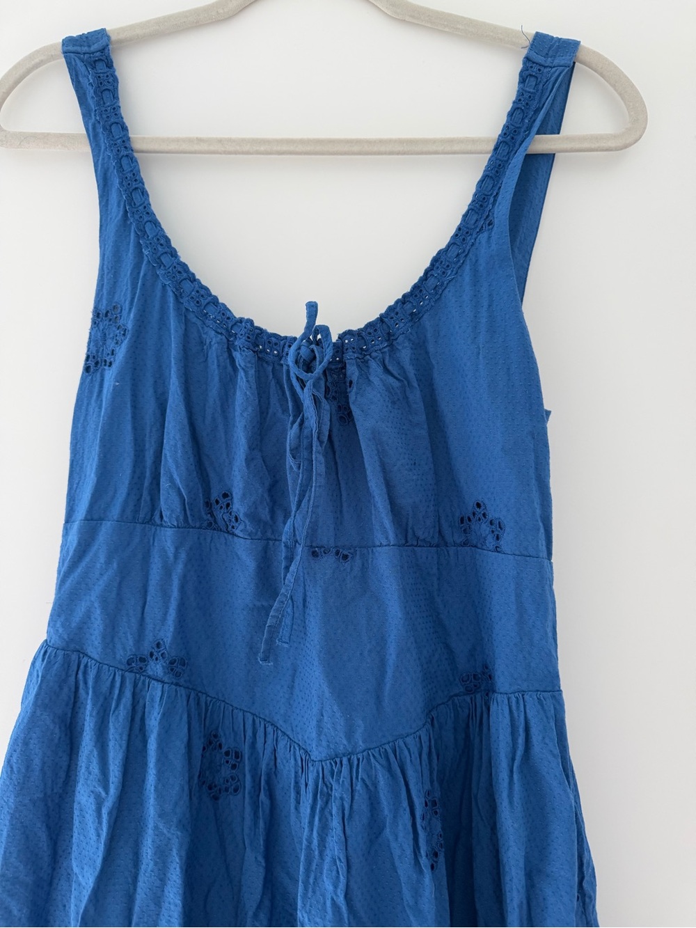 Gap Eyelet Scoop Neck Dress Blue - Picture 5 of 8